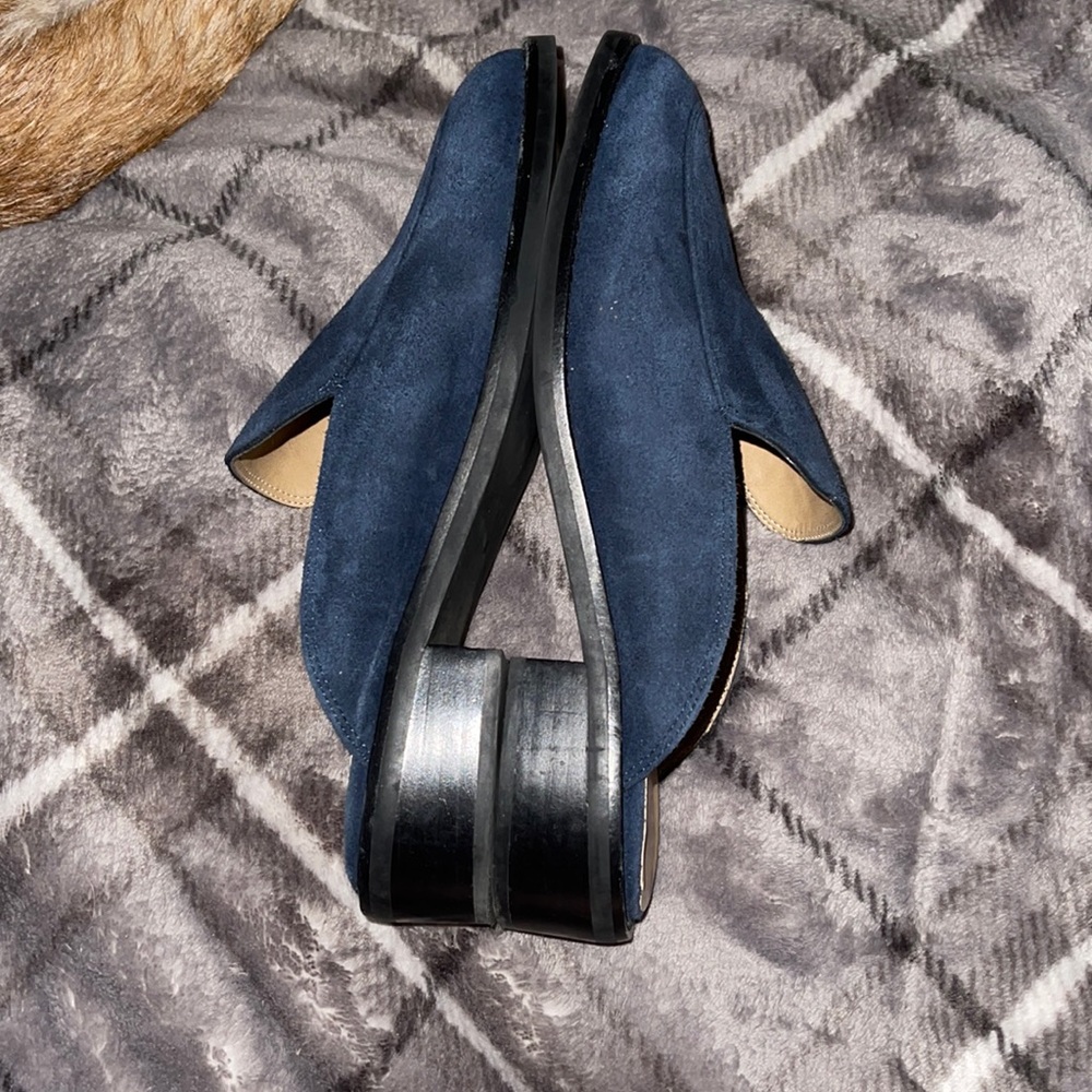 Neiman Marcus blue suede mules - Picture 3 of 6